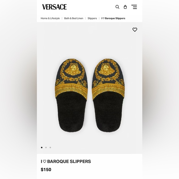 NWT Versace Baroque Slippers - Picture 4 of 5